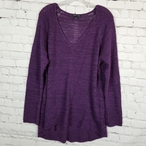 Eileen Fisher Sweaters - Eileen Fisher| Purple Light Knit V-Neck Sweater